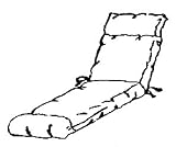 JORDAN 851-P586/588 Universal Chair Cushion, 22 x 45