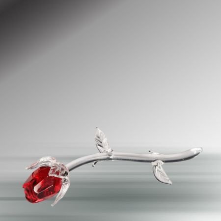 Crystal Red Rose, 5.12 Inches, Handcrafted