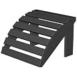 20" Recycled Earth-Friendly Outdoor Patio Adirondack Ottoman - Black