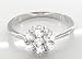 0.80 Carat Round Diamond Cluster Ring in 18ct Solid White Gold