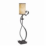 IMAGE OF Kichler Lighting 70574 33-Inch Portable Console Lamp, Old Iron with Umbered Alabaster Swirl Glass Shade