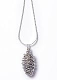Real Pine Cone Necklace - Silver