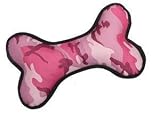 Small Toughstructables Durable Pink Camouflage Bone Dog Toy