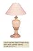 Hand Painted Heart Shape Lamp w/Gold Painted Leaves