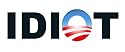 Anti Obama IDIOT Bumper Sticker Decal