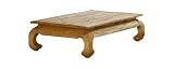 Ambientehome 53016 Opiumtisch Purus recycled Teak natur, ca. 80 x 80 x 38 cm