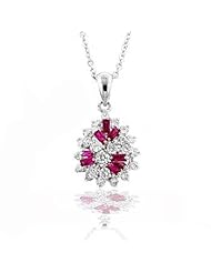 Mixed Ruby Cluster Pendant