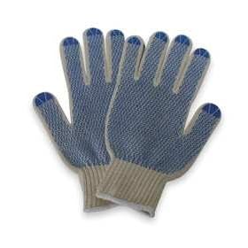 Condor 4NGY5 String Knit Glove, White/Blue, S, PR: Patio, Lawn &amp; Garden