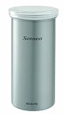 Brabantia 476242 Vorratsdose Kaffeepads Senseo mit Senseo-Aufdruck, matt steel mit Fingerprint Proof, transparenter Deckel