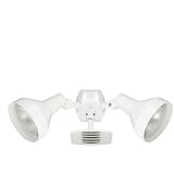 RAB Lighting STL200HW Stealth 200 Sensor with Twin Precision Die Cast H101 Deluxe Shielded Floods, Aluminum, 110 Degrees View Detection, 1000W Power, 120V, White