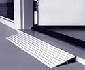 Threshold Ramp 1" - Made in USA - Aluminum threshold ramp for wheelchairs and Sscooters. 600 lb capacity. 1" high X 6.5" long X 34" wide designed for doorways, sliding glass doors, and raised landings.