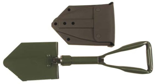 Klappspaten, neu, neues BW Modell, 3-teilig, Kunststoff BW-Tasche