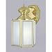 Outdoor Living : Westinghouse 64515 One-Light Outdoor Downward Wall Sconce, Polished Solid Brass with Frosted Beveled Glass Panels