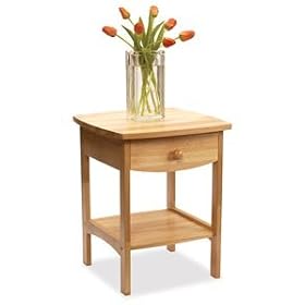 Winsome Beechwood Curved End Table Night Stand by BPF