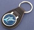 Florida Marlins Leather Keychain