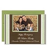 Brown Scroll Photo Card Holiday Digital Photo Cards