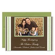 Brown Scroll Photo Card Holiday Digital Photo Cards