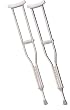 `Push Button Aluminum Adj Crutch Youth 36" - 44" (pair)