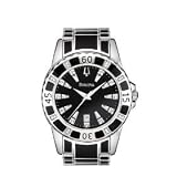 Bulova #98E107 Men's Diamond Accented Two Tone Black IP Watch