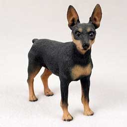 Min Pin Black/tan Figurine