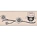 Flower Branch with Owl Woodmounted Stamp (Hero Arts)
