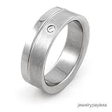 Stainless Steel Cubic Zirconia CZ Ring - size 10