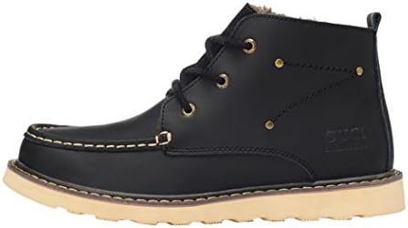 WUXING Men's Outdoor Work Utility New Casual Lace Shoes (7.5 D(M)US,black)