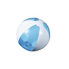 Wasserball - Strandball - Durchmesser ca. 25 cm - transparent blau/ wei�
