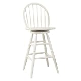 24 Carolina Cottage Antique Ivory Swivel Windsor Counter Stool