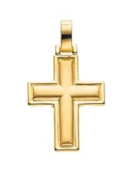 14K Yellow Gold 30.00X24.00 mm Cross Pendant