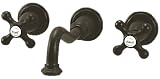 Belle F Polished Chrome Wall Vessel Sink Bath Faucet
