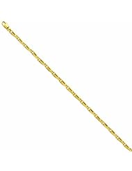 Genuine 14K Yellow Gold 3.7Mm Polished Fancy Link Bracelet 8.25 Inches 100% Satisfaction Guaranteed.