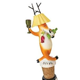 Blitzen with Lampshade Bottle Stopper