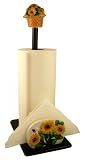 PAPER TOWEL HOLDER & NAPKIN HOLDER, SUNFLOWER 3-D