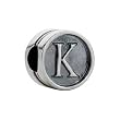 Kera Sterling Silver Alphabet Letter K Bead