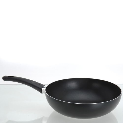 Wok Pfanne 28 cm für Kochfeld, Ceran und Gas