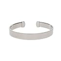 Eve's Addiction Plain Style Stainless Steel Cuff Bracelet
