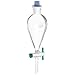 Chemglass CG-1747-07 Glass Squibb Style Separatory Funnel, with 6mm PTFE Stopcock, 2L Capacity