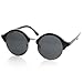Vintage Inspired Classic Half Frame Semi-Rimless Round Circle Sunglasses