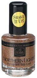 INTERNATONAL NAIL MANUFACTURERS Northern Lights Hologram Top Coat Gold by INTERNATONAL NAIL MANUFACTURERS