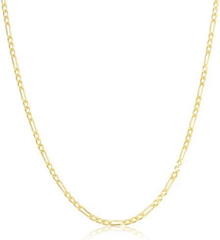 10k Yellow Gold 2.3mm Solid Figaro Chain (20 Inches)