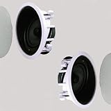 1 Pair of New 8 In Ceiling Surround Sound HD Home Theater Round Glass Fiber Angled Speakers 2TSS8A