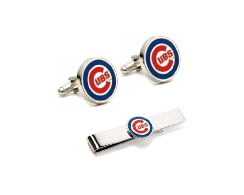 MLB Chicago Cubs Cufflinks and Tie Bar Gift Set