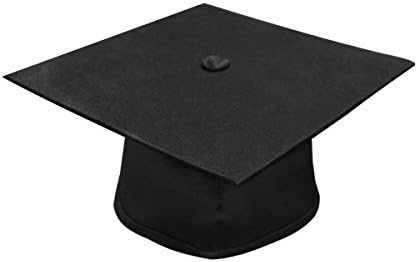 Apparel Group Big Boys' Matte Black Middle School Cap (9.4" x 9.4")