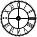 Giant 47.5 Inch Diameter Hand-crafted Tower Wall Clock (Roman Numerals, Cross-Saw Too...