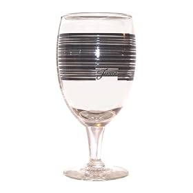 Fiesta Black Stripe 16-ounce Glass Goblet by Fiestaware