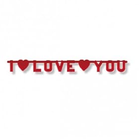 Illustrated I Love You Letter Banner