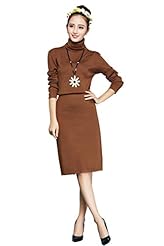 Long Sleeves Cocktail Above the Knee Fitted Stretchy Sweater Cotton/Wool/Knit Turtleneck Evening Dress/Party Dress/Midi Dress 