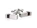 Elegant Silver Cufflinks with Inset Purple Acrylic with Presentation Box