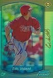 Eric Valent, Philadelphia Phillies, 2000 Bowman Chrome Autographed Card
